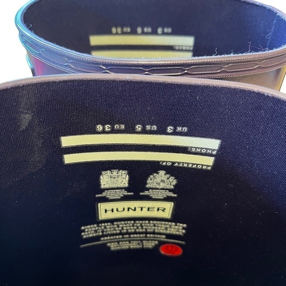 HUNTER Women's Original Adjustable Gloss Wellington Tall Rain Boots NWOT - Picture 3 of 9